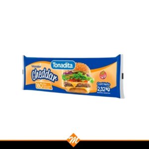 QUESO CHEDDAR TONADITA EN FETAS X 2,32KG.